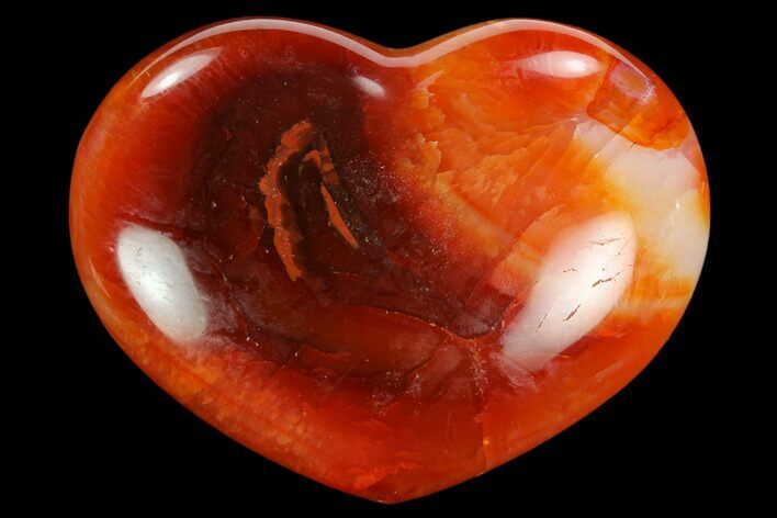 Colorful Carnelian Agate Heart #125782